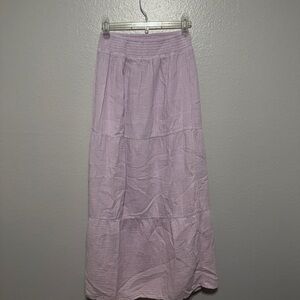 Bobi Purple Tiered Maxi Skirt Casual Resort Wear